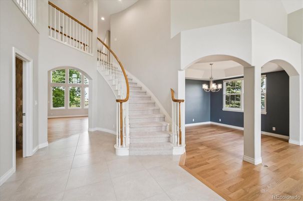 Chandelier, Interior, Recessed Lighting, Wood Texture Flooring