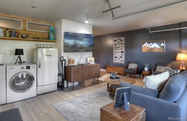 Interior, Living room, Washer, Wood Texture Flooring
