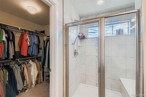 Bathroom, Glass Shower, Interior, Recessed Lighting, Walk-in Closets