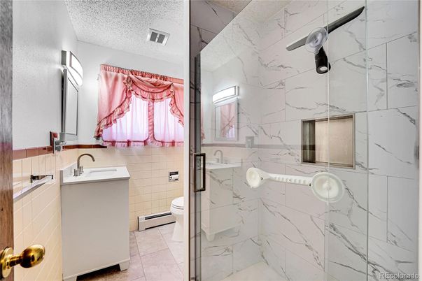 Bathroom, Glass Shower, Interior, Marble Walls