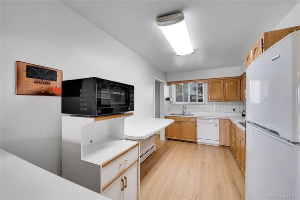 Interior, Kitchen, Wood Texture Flooring