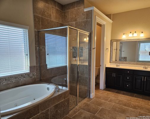 Bathroom, Dual Sink Vanities, Glass Shower, Interior