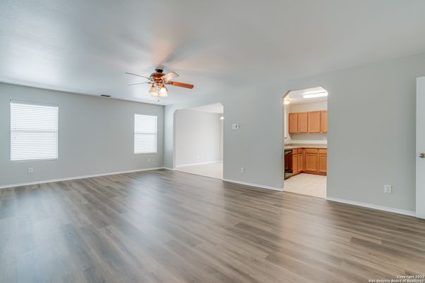 Empty room, Interior, Kitchen, Wood Texture Flooring