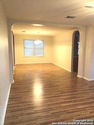 Chandelier, Empty room, Interior, Wood Texture Flooring