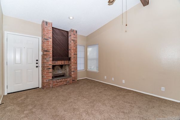 Empty room, Fireplace, Interior, Recessed Lighting