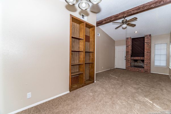 Empty room, Fireplace, Interior, Recessed Lighting