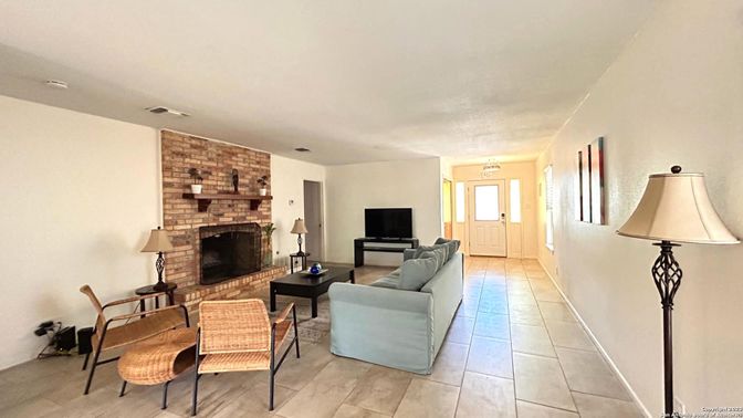 Fireplace, Interior, Living room, Stone Walls