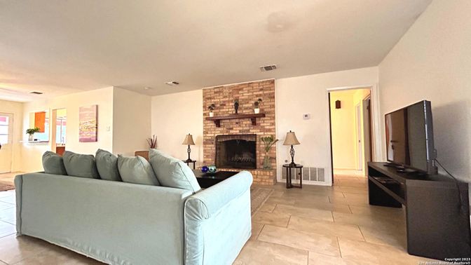 Fireplace, Interior, Living room, Stone Walls