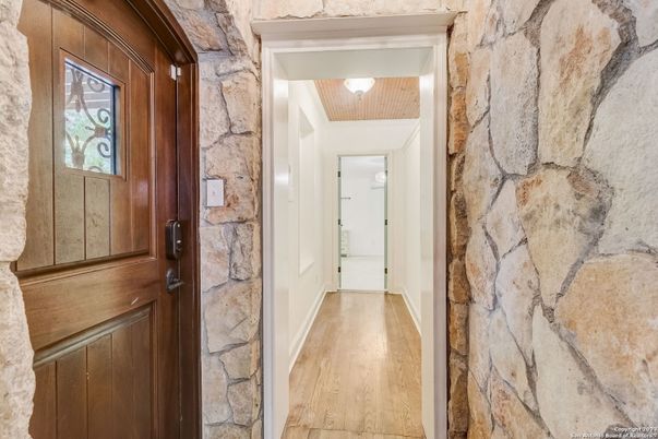 Interior, Stone Walls, Wood Texture Flooring