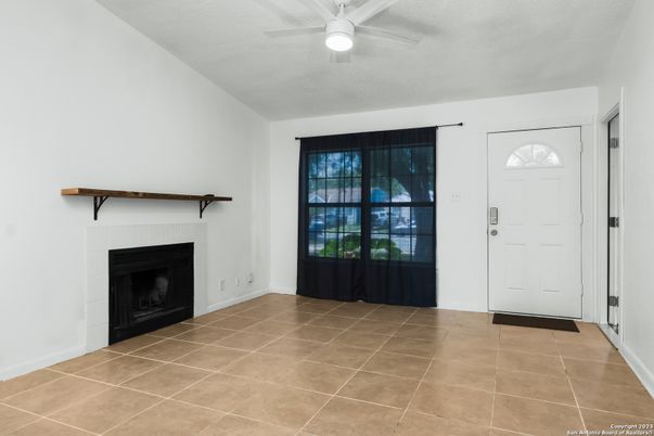 Empty room, Fireplace, Interior