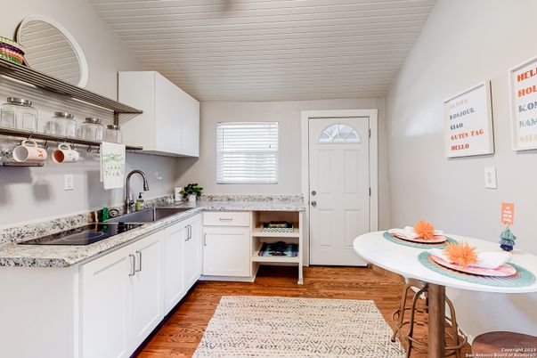 Interior, Kitchen, Wood Texture Flooring