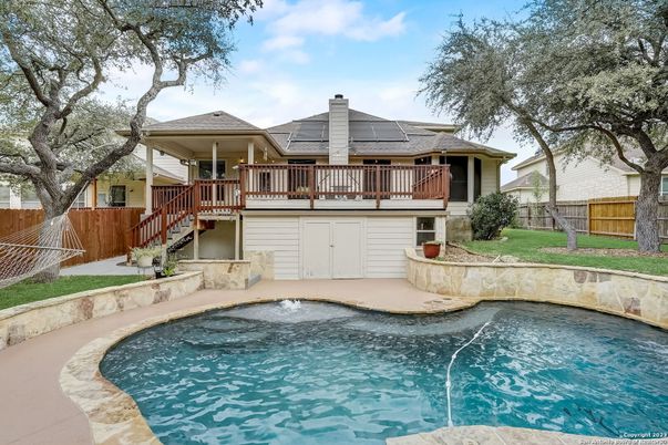 Exterior, Pool, Solar Panels