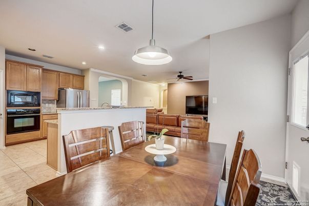 Dining room, Interior, Kitchen, Pendant Lights, Recessed Lighting