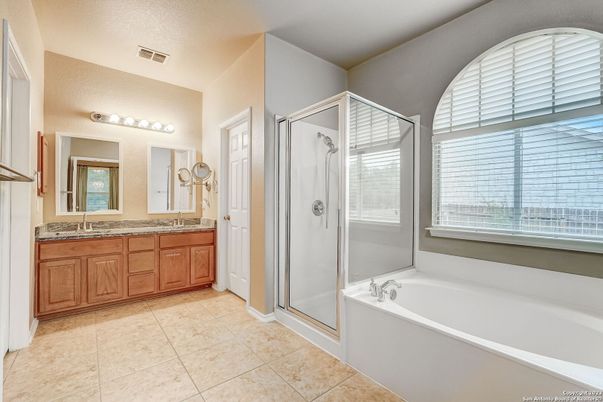 Bathroom, Dual Sink Vanities, Glass Shower, Interior