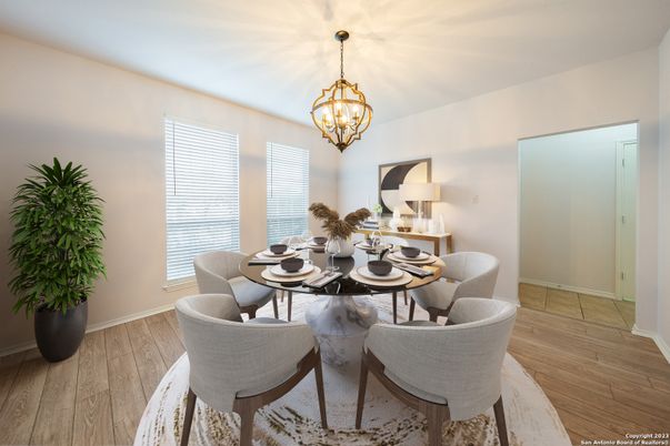 Chandelier, Dining room, Interior, Wood Texture Flooring