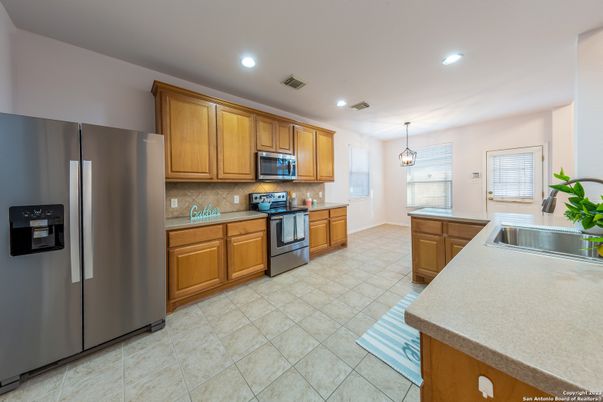 Interior, Kitchen, Pendant Lights, Recessed Lighting, Stainless Steel Appliances