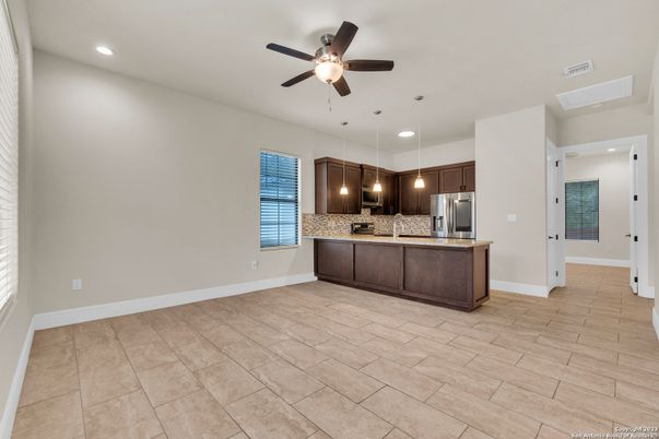 Interior, Kitchen, Pendant Lights, Recessed Lighting, Stainless Steel Appliances