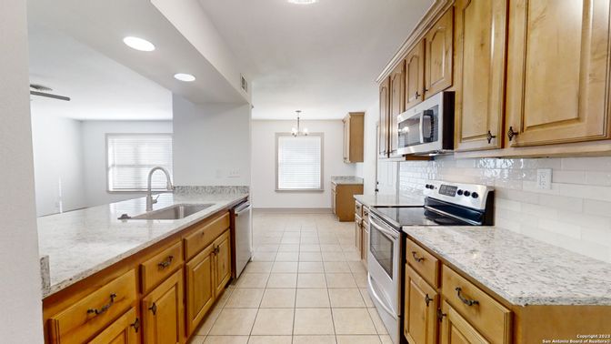 Chandelier, Interior, Kitchen, Recessed Lighting