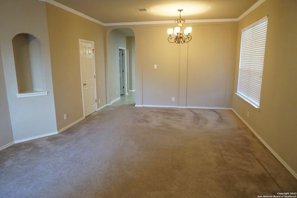 Chandelier, Empty room, Interior