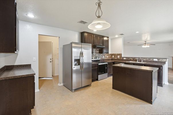 Interior, Kitchen, Pendant Lights, Recessed Lighting, Stainless Steel Appliances
