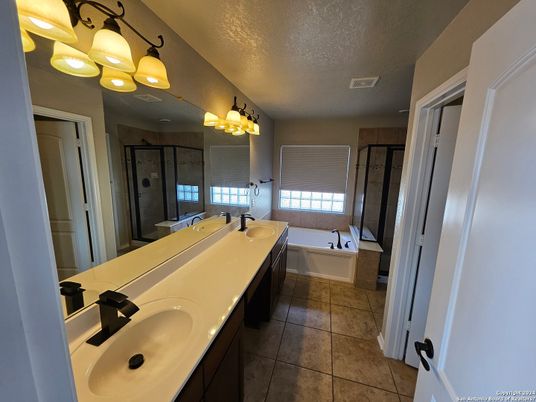 Bathroom, Dual Sink Vanities, Glass Shower, Interior