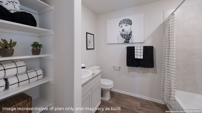 Bathroom, Interior, Wood Texture Flooring