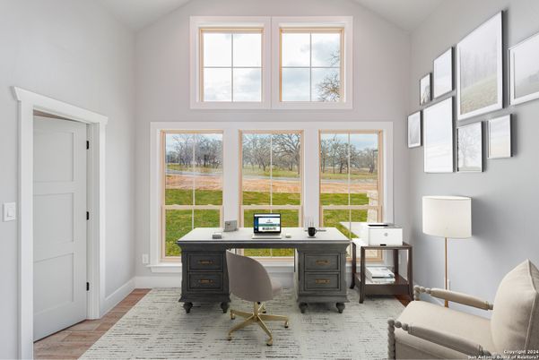 Home Office, Interior, Wood Texture Flooring