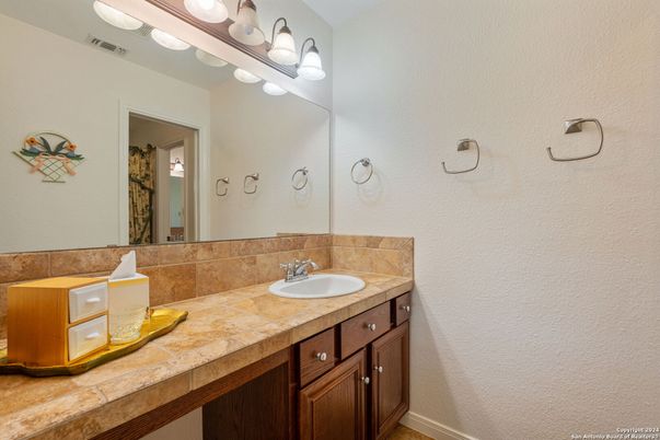 Bathroom, Dual Sink Vanities, Interior, Tile Countertops