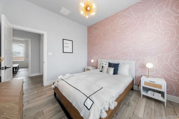 Bedroom, Interior, Wood Texture Flooring