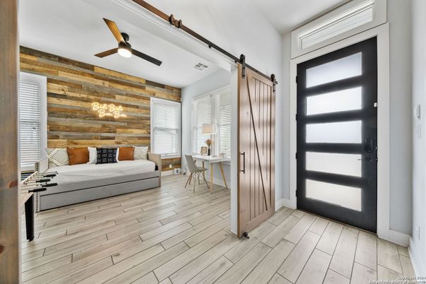 Dining room, Interior, Wood Texture Flooring, Wooden Walls