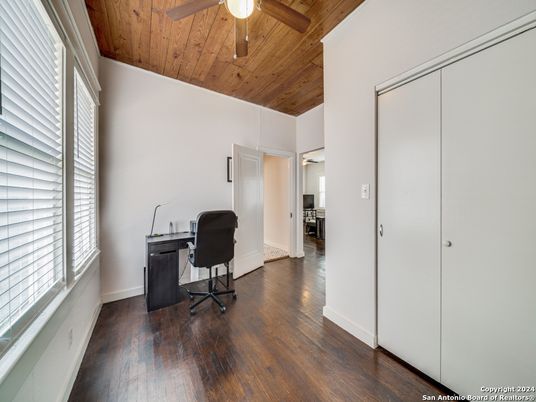 Home Office, Interior, Wooden Ceilings, Wood Texture Flooring
