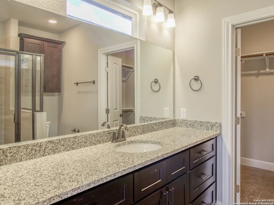 Bathroom, Dual Sink Vanities, Glass Shower, Interior, Recessed Lighting, Walk-in Closets