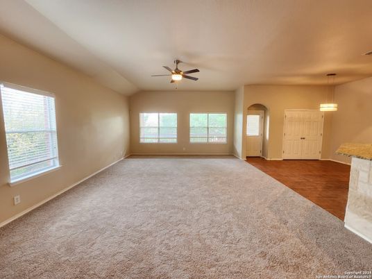 Empty room, Interior, Pendant Lights, Wood Texture Flooring