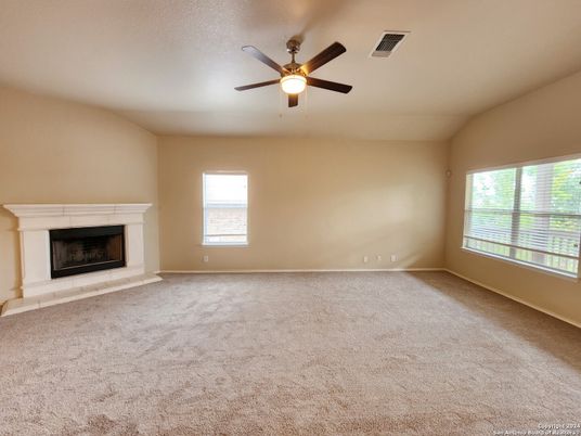 Empty room, Fireplace, Interior