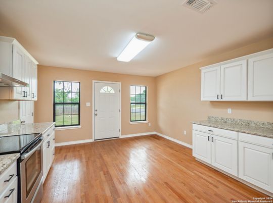 Interior, Kitchen, Wood Texture Flooring