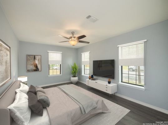 Bedroom, Interior, Wood Texture Flooring