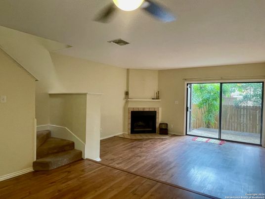 Empty room, Fireplace, Interior, Wood Texture Flooring