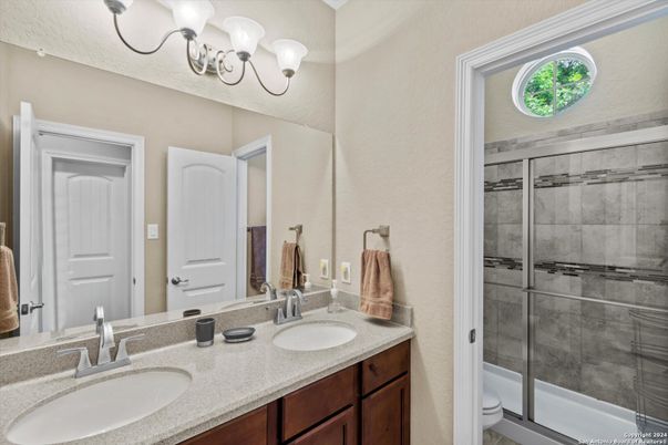 Bathroom, Dual Sink Vanities, Glass Shower, Interior