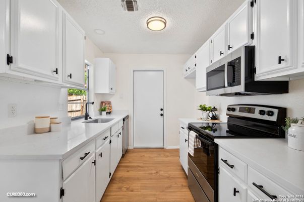 Interior, Kitchen, Wood Texture Flooring