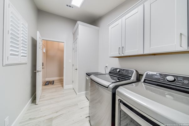Interior, Washer, Wood Texture Flooring