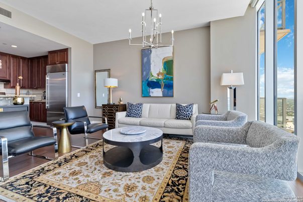 Interior, Kitchen, Living room, Pendant Lights, Recessed Lighting, Stainless Steel Appliances, Wood Texture Flooring