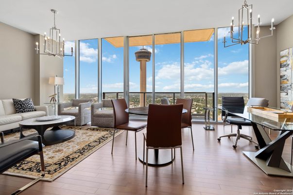 Home Office, Interior, Living room, Pendant Lights, Wood Texture Flooring