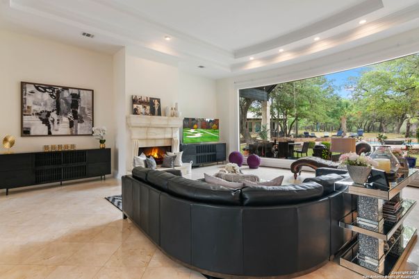 Fireplace, Interior, Living room, Recessed Lighting