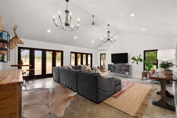 Chandelier, Interior, Living room, Recessed Lighting