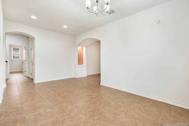 Chandelier, Empty room, Interior, Recessed Lighting