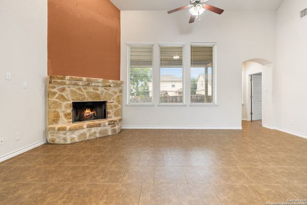 Empty room, Fireplace, Interior