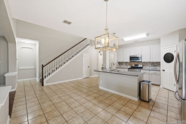 Interior, Kitchen, Pendant Lights, Stainless Steel Appliances