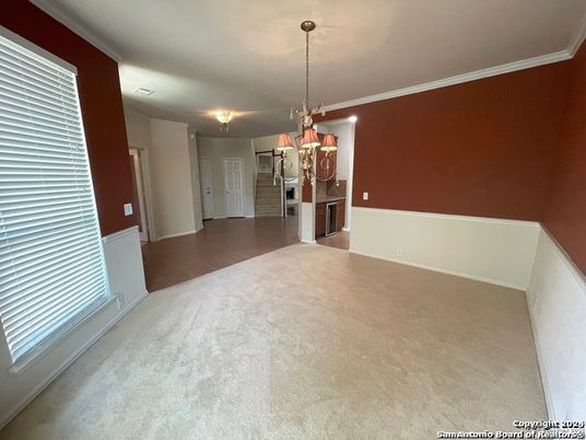 Chandelier, Empty room, Interior, Kitchen