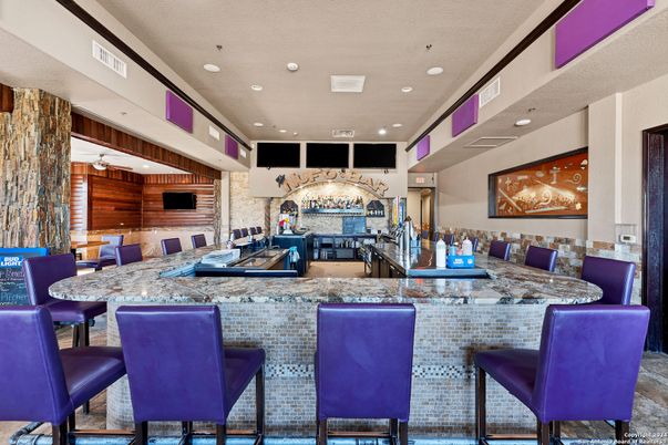 Dining room, Interior, Recessed Lighting, Stone Walls