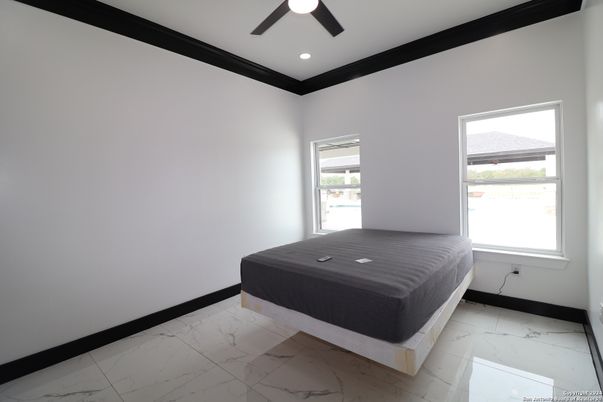 Bedroom, Interior, Marble, Recessed Lighting